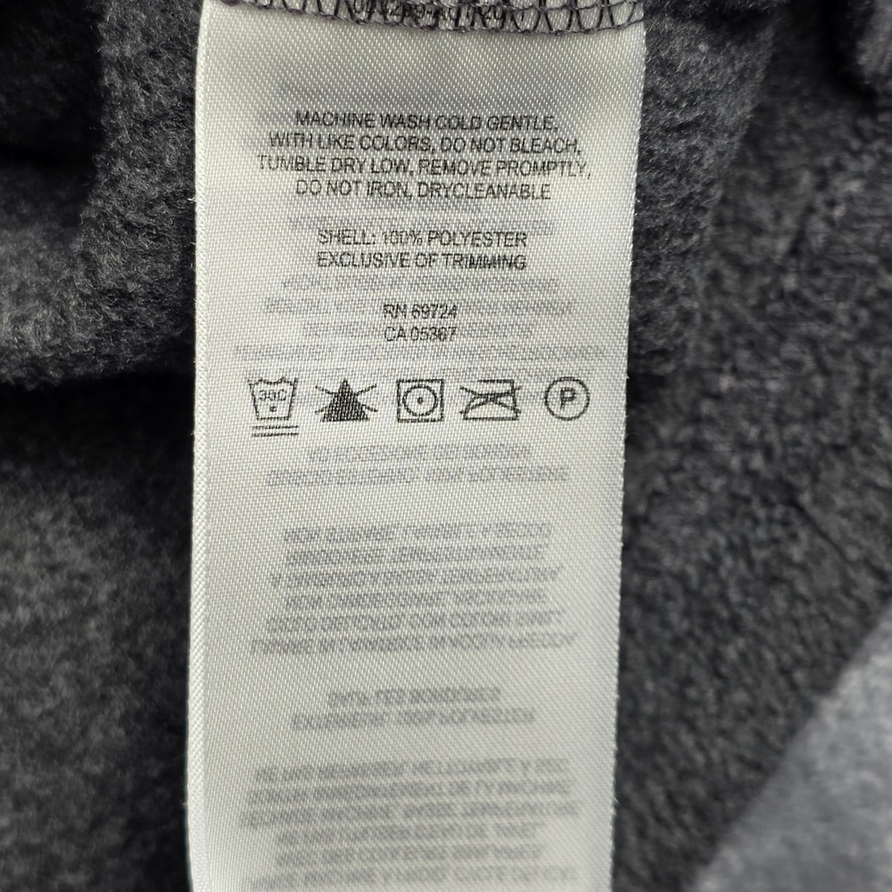 Columbia Fleece Jacket Mens XL Gray Full Zip Mock Neck Raglan Outdoor Layer - Picture 5 of 8